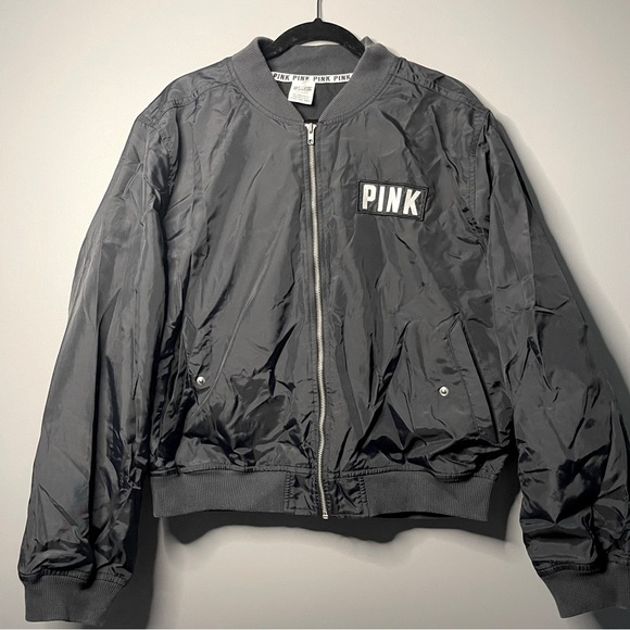 PINK Jackets & Blazers - PINK by Victoria’s Secret Bomber Jacket Size Large